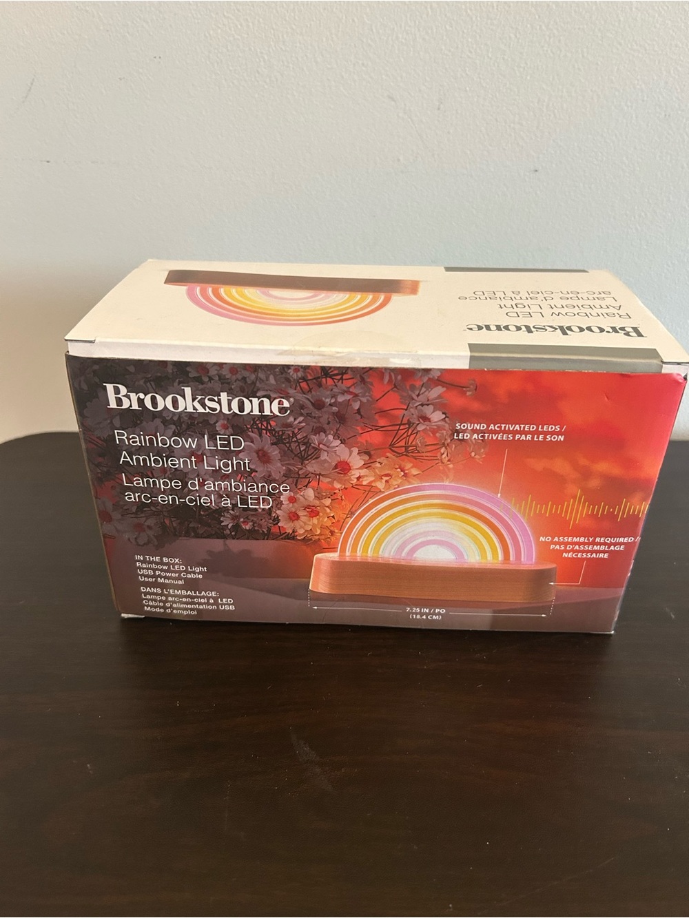 Brookstone Rainbow LED Ambient Light - White, Pink, Yellow, Orange